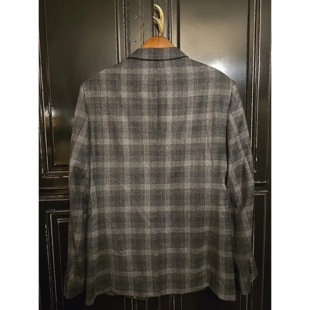 New Banana‎ Republic 42L Slim Fit Plaid Sport Blazer 100% Wool